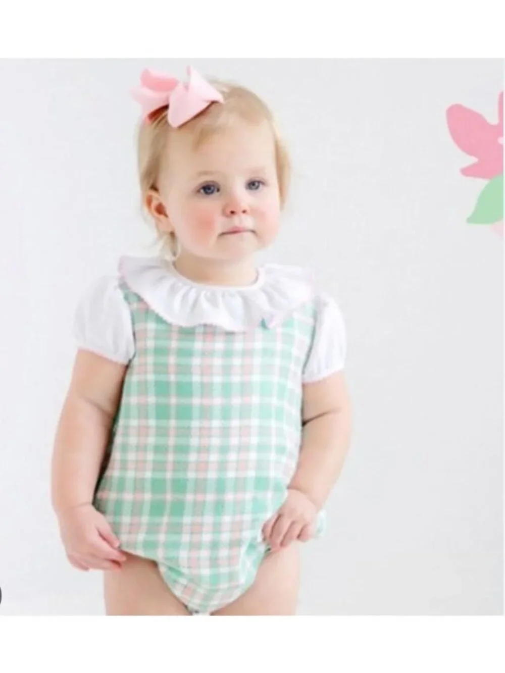 NWT The Beaufort Bonnet Company Brooksy Bubble in Putney Plaid 2T Preppy Coastal